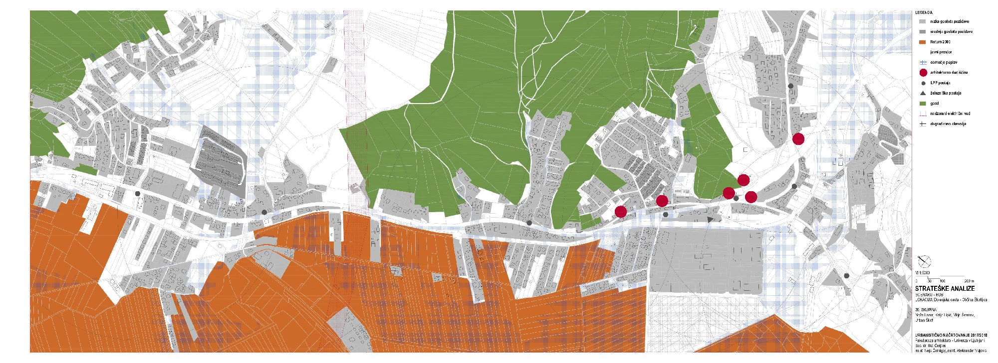Neža Lazar, Katja Lipič, Mitja Šemrov, Urban Škof - Vaje pri predmetu Urbanistično načrtovanje